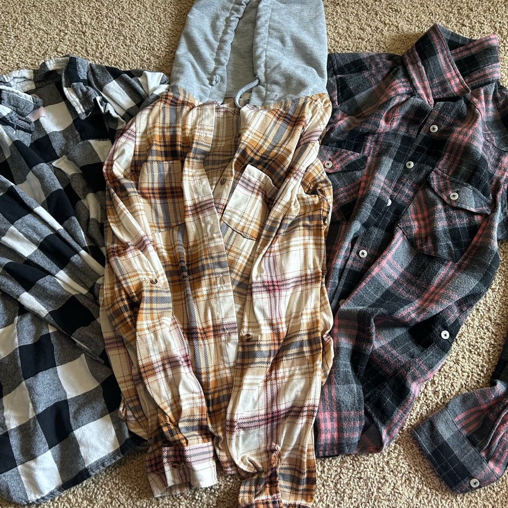 Plaid Flannel Shirts Bundle